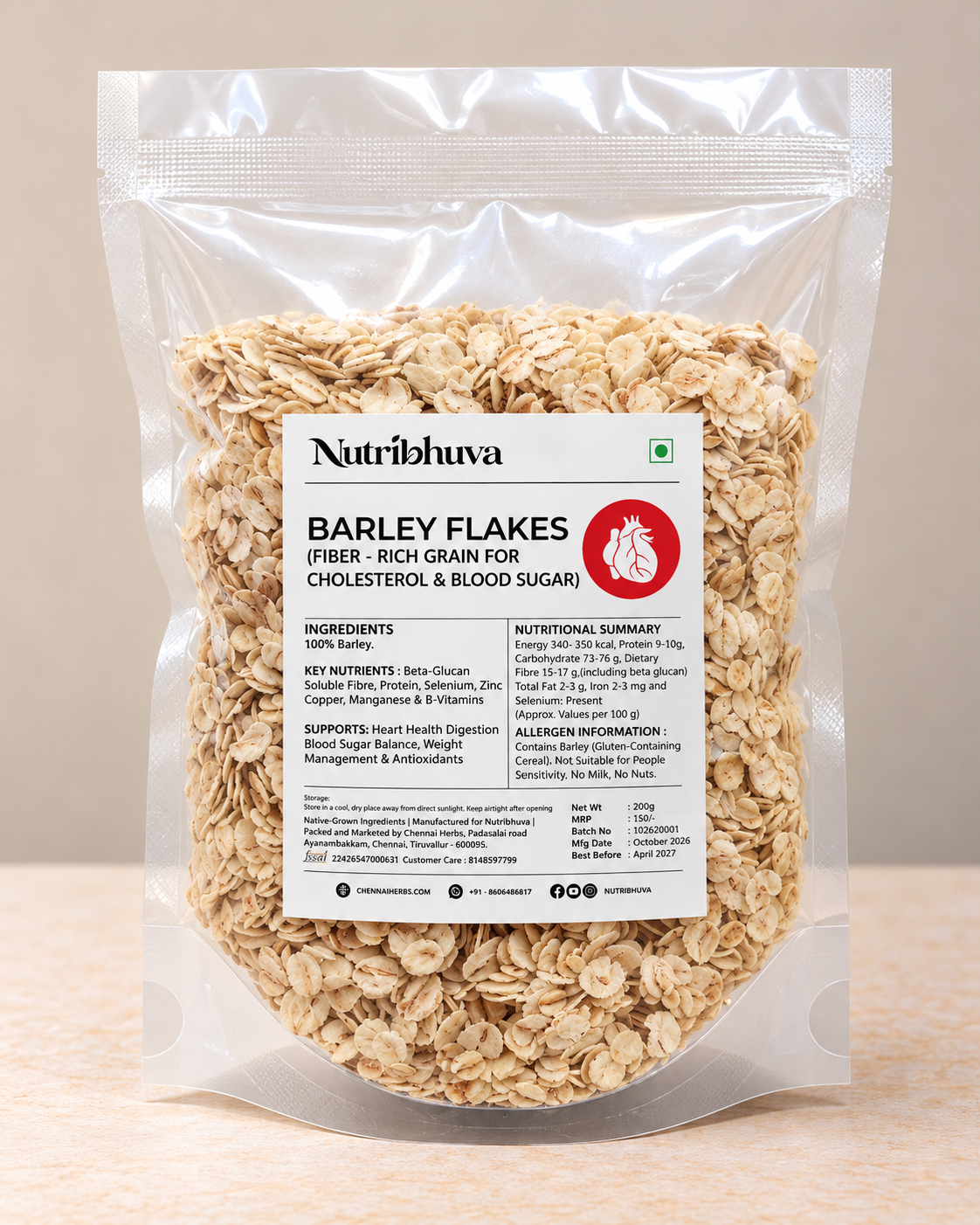 Barley Flakes 200gm