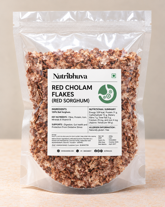 Red Cholam Flakes (Red Sorghum) 200gm