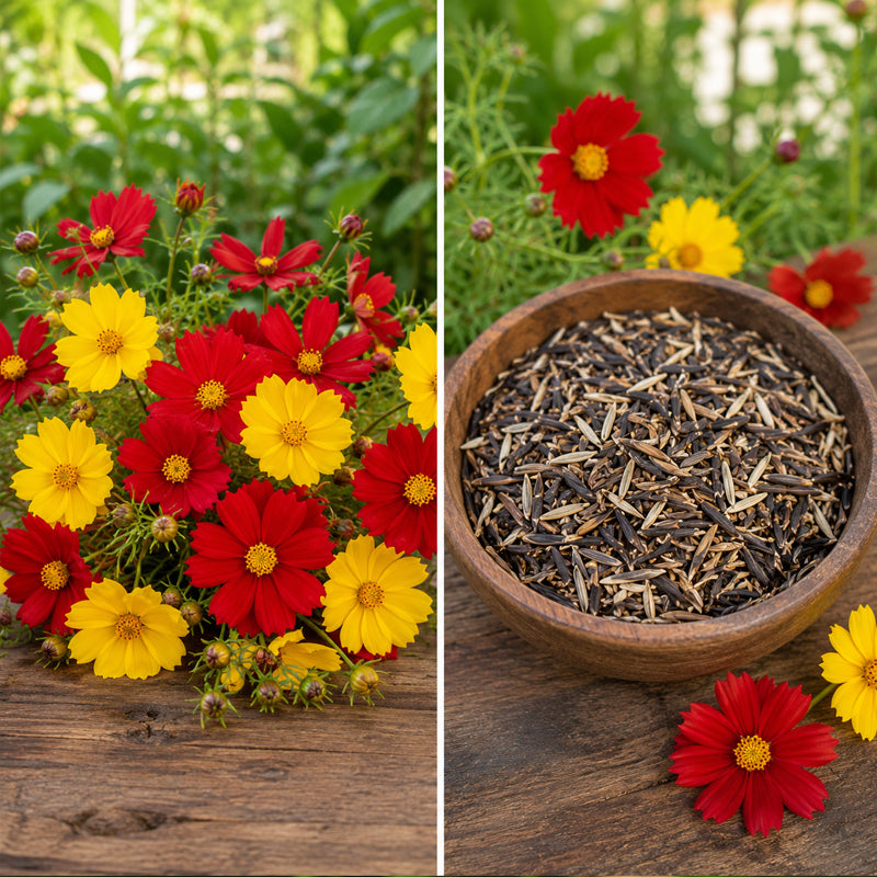 Cosmos Mix – Red and Yellow Flowers