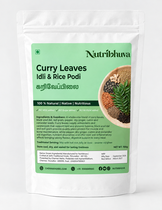 Curry Leaves Idli & Rice Podi